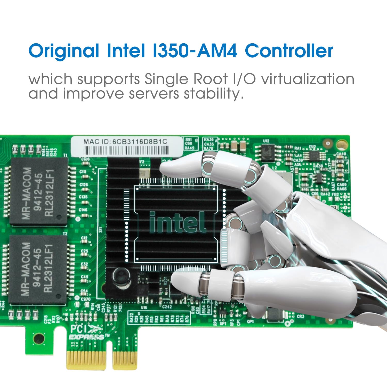 Amazon.com: PCIe x1 Quad-Port Copper Gigabit Network Adapter with